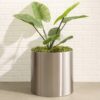 Planters - Metallic Silver Stainless Steel Planter
